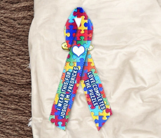 Autism Awareness Ribbon (Puzzle) - Pack of 10 - The Funeral Program Site