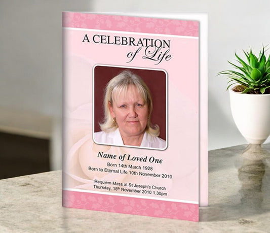 Bella A4 Funeral Order of Service Template - The Funeral Program Site