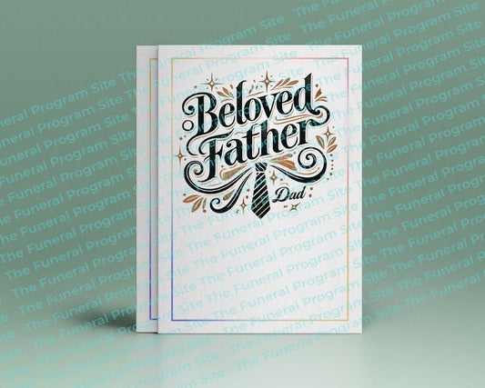 Beloved Father Funeral Program Title - The Funeral Program Site