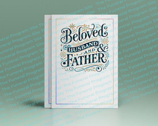 Beloved Husband and Father Funeral Program Title - The Funeral Program Site