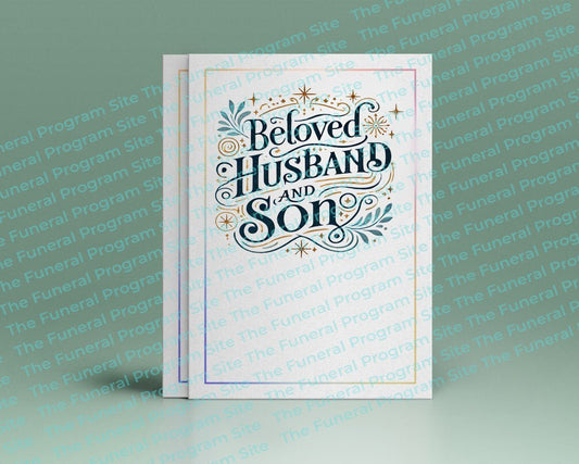 Beloved Husband and Son Funeral Program Title - The Funeral Program Site