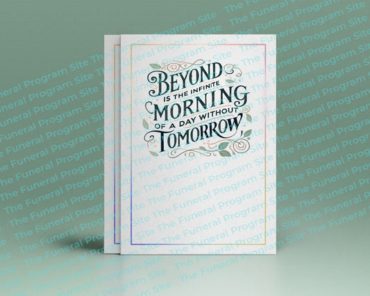 Beyond Infinite Morning Funeral Quote Word Art - The Funeral Program Site