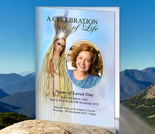 Blessed A4 Funeral Order of Service Template - The Funeral Program Site