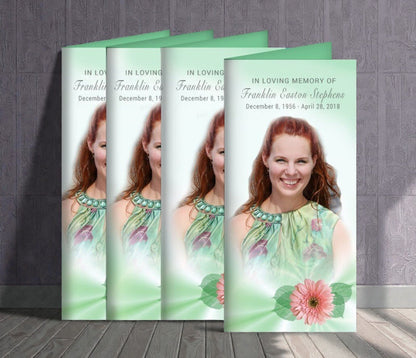 Blossom Long Fold Program Design & Print (Pack of 50) - The Funeral Program Site