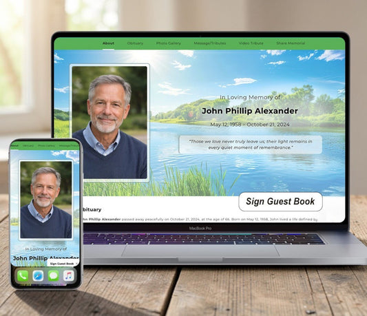 Blue Lake Online Memorial Website - The Funeral Program Site