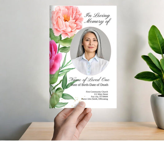 Botanic Online Funeral Program Template - The Funeral Program Site