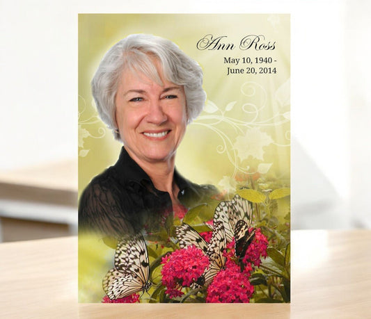 Bouquet Funeral Poster Memorial Portrait - The Funeral Program Site