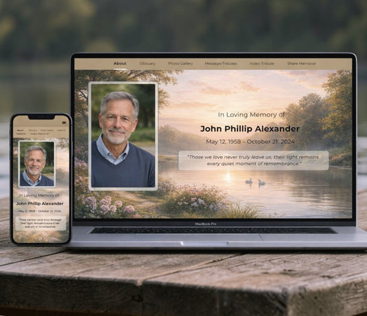 Calm Lake Online Memorial Website - The Funeral Program Site