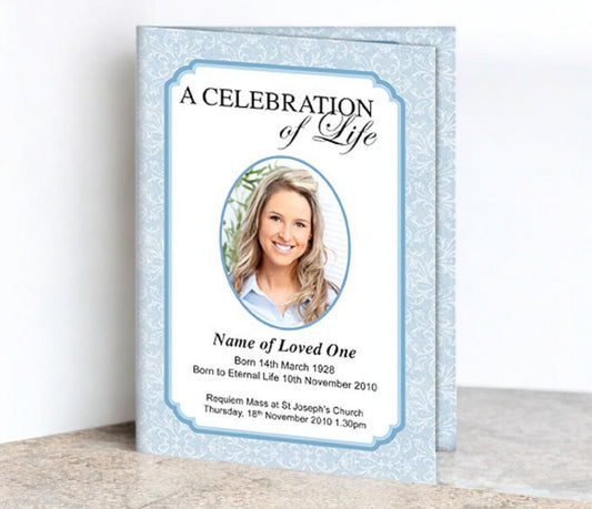 Cambria A4 Funeral Order of Service Template - The Funeral Program Site