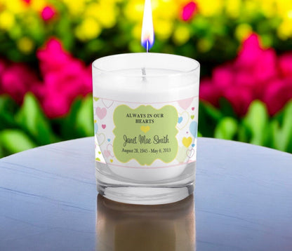 Carolina Personalized Memorial Votive Candle - The Funeral Program Site