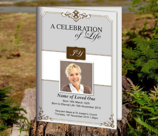 Celebrity A4 Funeral Order of Service Template - The Funeral Program Site