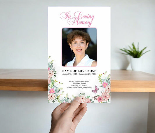 Charisma Watercolor Funeral Program Template - The Funeral Program Site