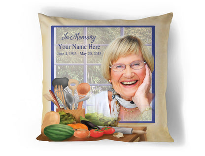 Chef In Loving Memory Memorial Pillow - The Funeral Program Site