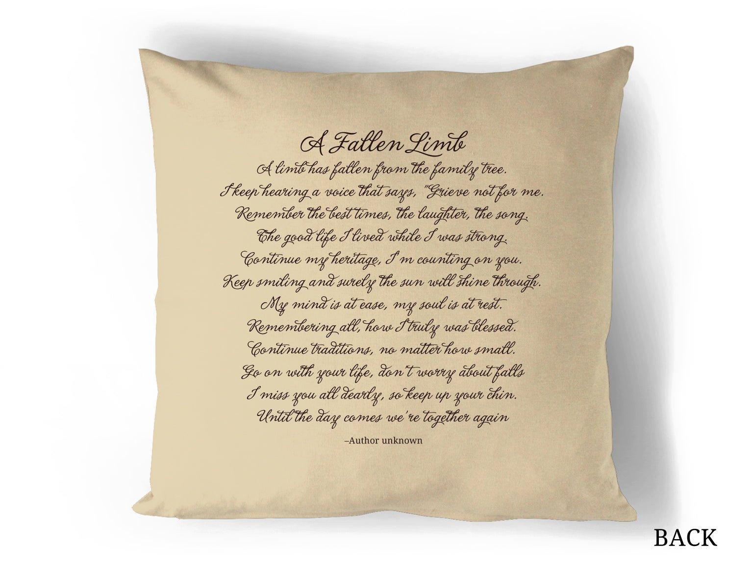 Chef In Loving Memory Memorial Pillow - The Funeral Program Site