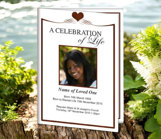 Cherish A4 Funeral Order of Service Template - The Funeral Program Site