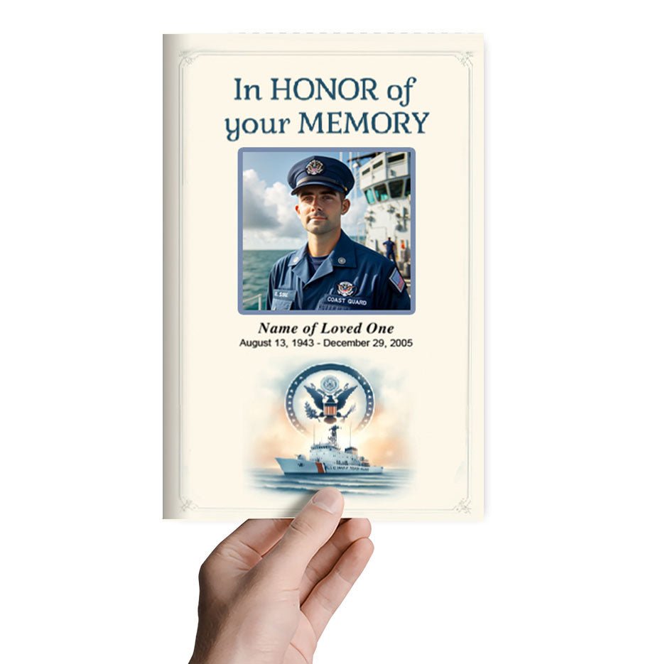 Coast Guard Funeral Program Template The Funeral Program Site