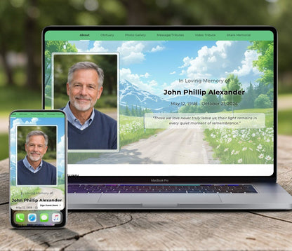 Country Road Online Memorial Website - The Funeral Program Site