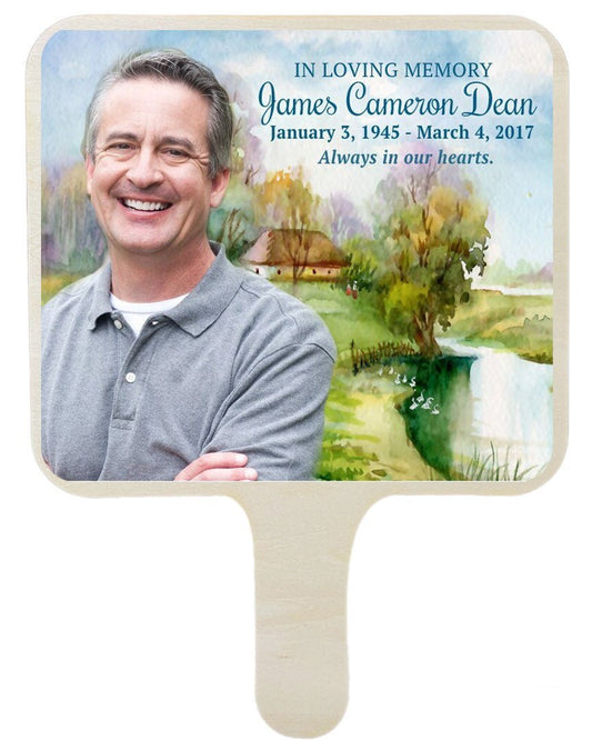 Countryside All - In - One Memorial Hand Fan (Pack of 10) - The Funeral Program Site