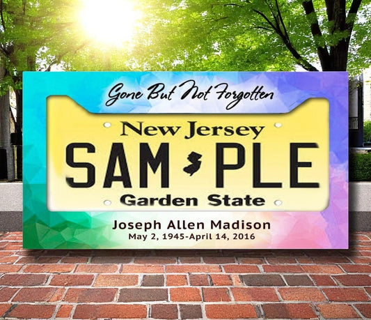 Crystalline Custom In Loving Memory License Plate Frame - The Funeral Program Site