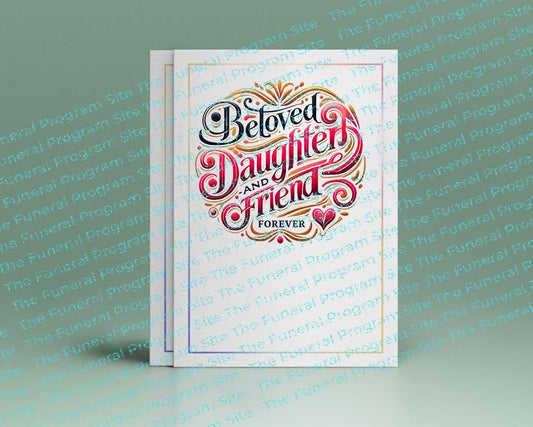 Daughter and Friend Funeral Program Title - The Funeral Program Site