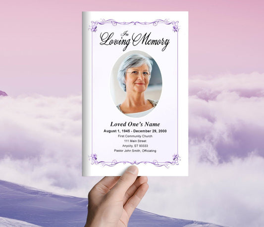Delicate Funeral Program Template - The Funeral Program Site