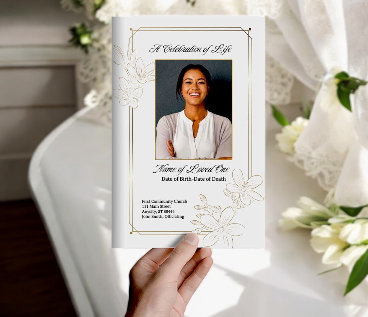 Program Delicitate Delicate Online Funeral Program Template - The Funeral Program Site
