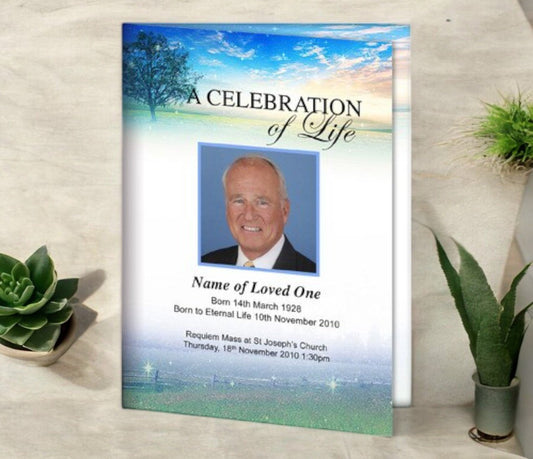 Destiny A4 Funeral Order of Service Template - The Funeral Program Site