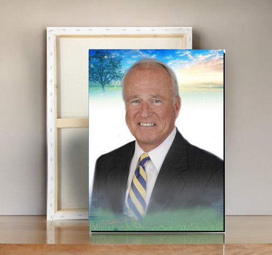 Destiny Memorial Portrait Canvas Print - The Funeral Program Site