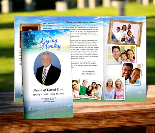 Destiny Trifold Funeral Brochure Template - The Funeral Program Site