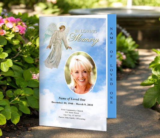 Devout 4 - Sided Graduated Funeral Program Template - The Funeral Program Site