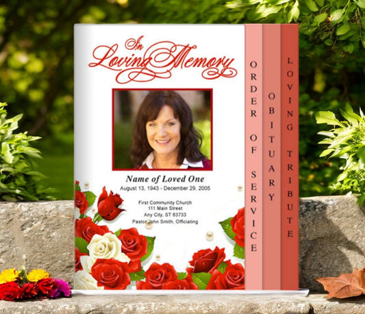 Diva 8 - Sided Graduated Funeral Program Template - The Funeral Program Site