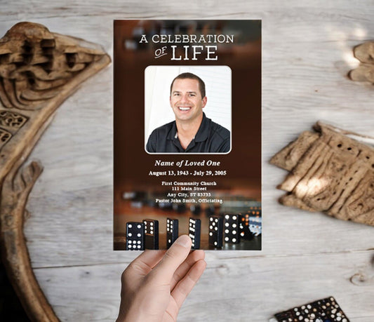 Dominoes Funeral Program Template - The Funeral Program Site
