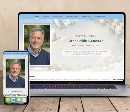 Doves Online Memorial Website - The Funeral Program Site