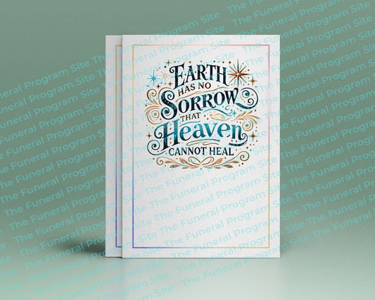 Earth Has No Sorry Funeral Quote Word Art - The Funeral Program Site