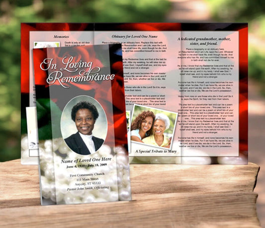 Elegance TriFold Funeral Brochure Template - The Funeral Program Site
