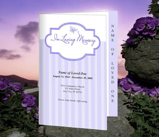 Embrace 4 - Sided Graduated Funeral Program Template - The Funeral Program Site