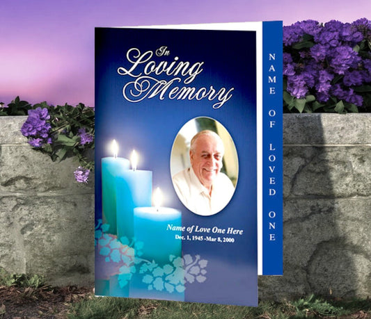 Enlighten 4 - Sided Graduated Funeral Program Template - The Funeral Program Site