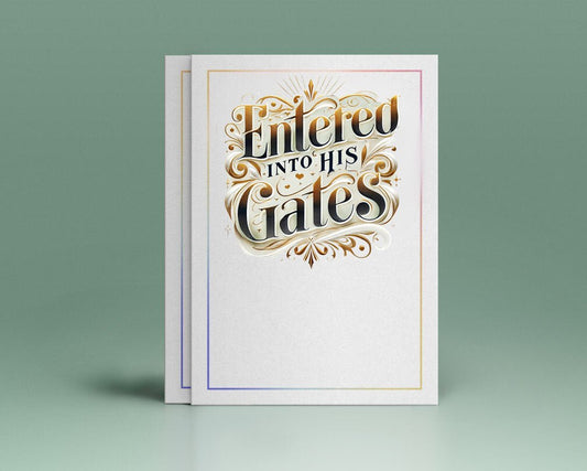 Entered Into His Gates Funeral Program Title - The Funeral Program Site