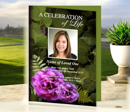 Essence A4 Funeral Order of Service Template - The Funeral Program Site