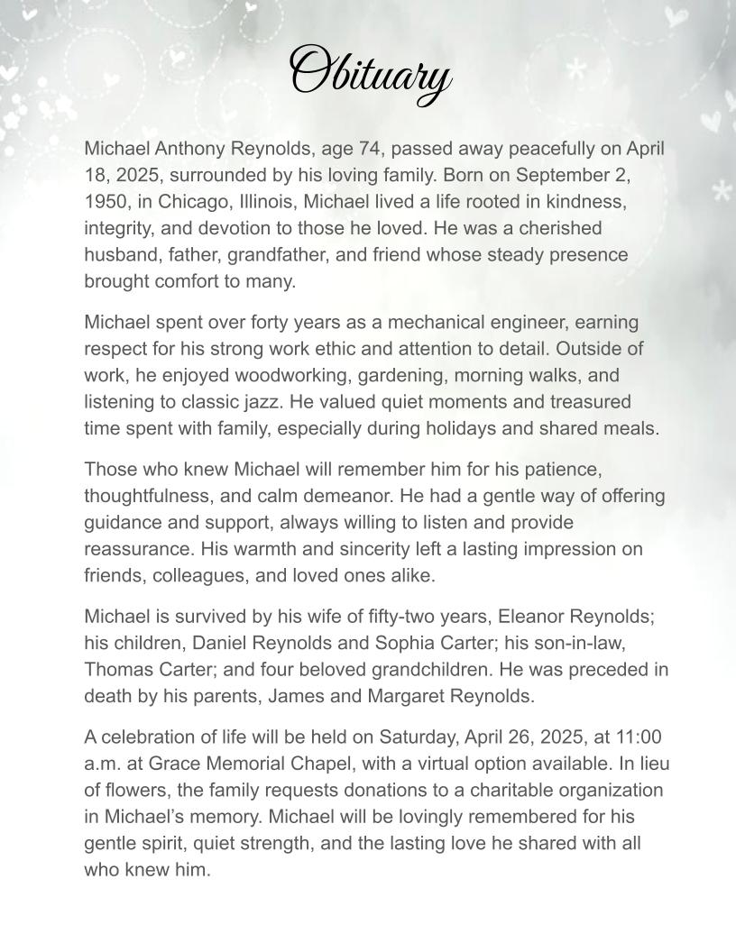 Eternal Cross Digital Only Funeral Program Template - The Funeral Program Site