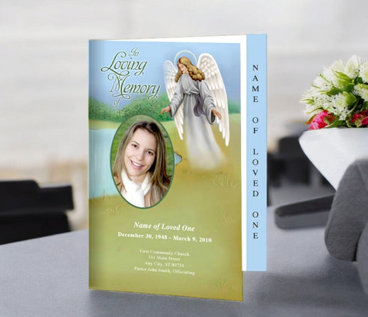 Eve 4 - Sided Funeral Graduated Program Template - The Funeral Program Site