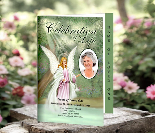 Faith 4 - Sided Funeral Graduated Program Template - The Funeral Program Site