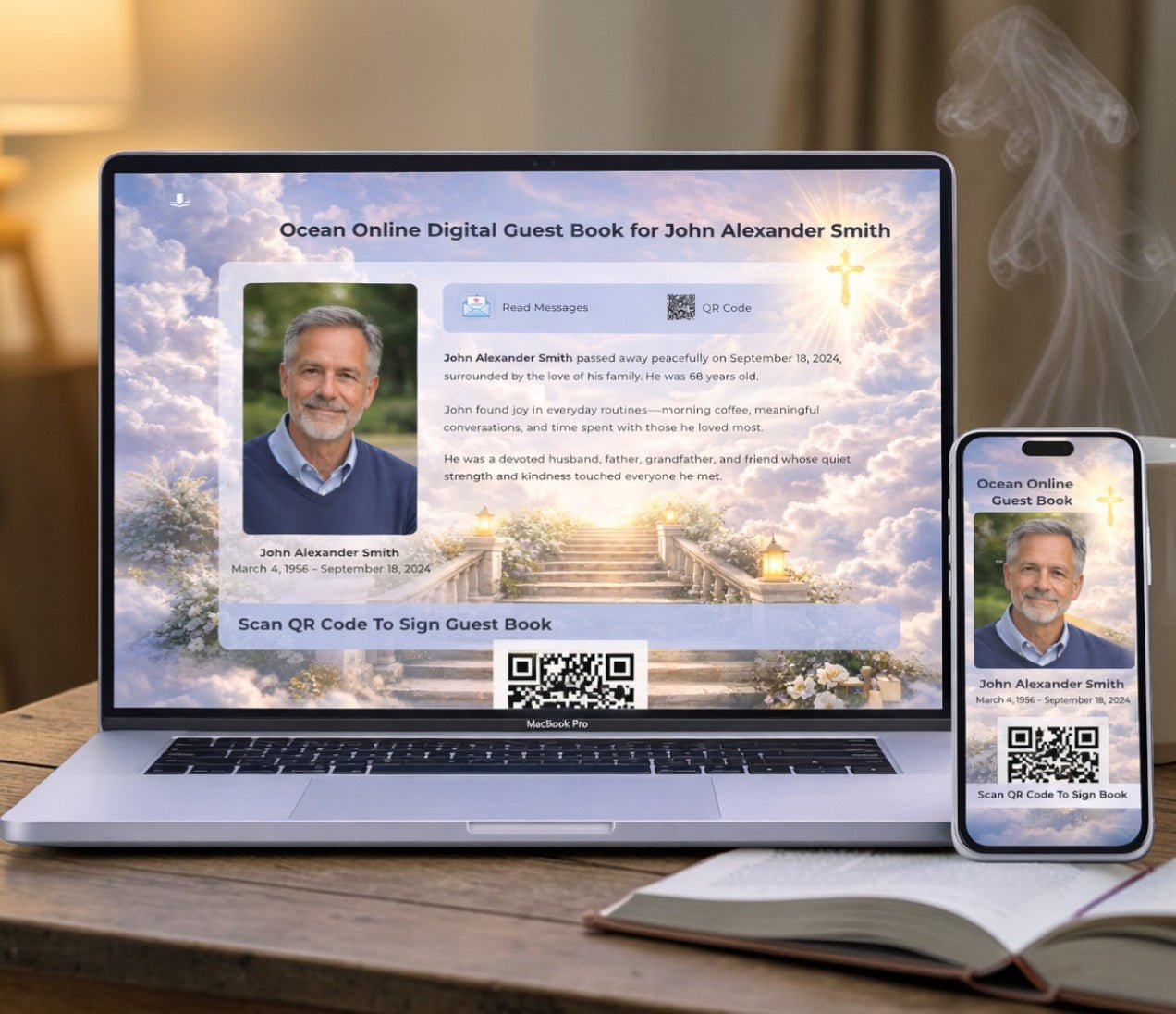 Faith Digital Funeral Guest Book - The Funeral Program Site