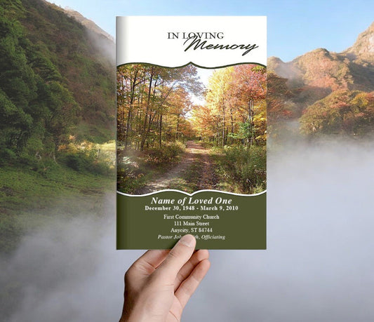 Fall Funeral Program Template - The Funeral Program Site