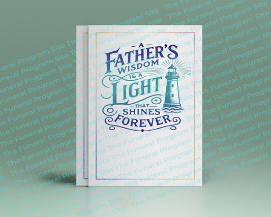 Father's Wisdom Funeral Quote Word Art - The Funeral Program Site