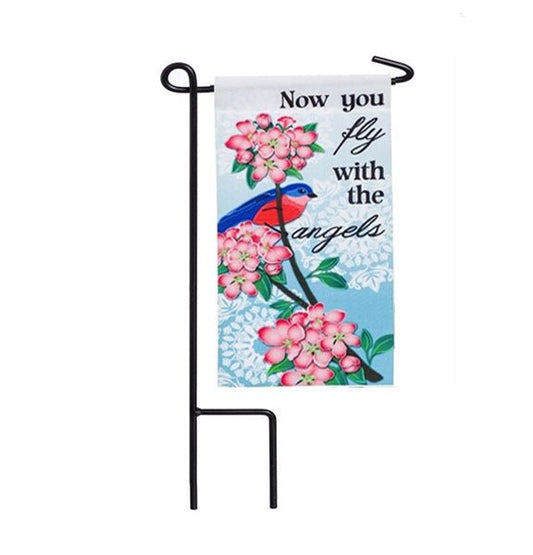 Fly With Angels Memorial Garden or Cemetery Flag - The Funeral Program Site