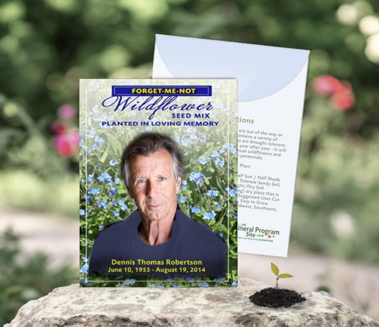 personalized wildflower seed packets Forget-Me-Not Custom Wildflower Seed Packet (Pack of 10)