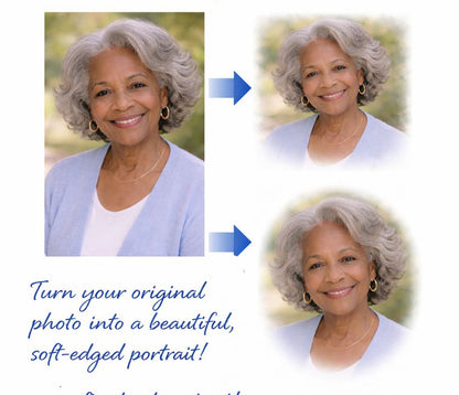 Funeral Program Photo Soft Feathered Edging Service - The Funeral Program Site