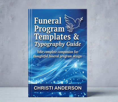 Funeral Program Templates & Typography Guide Paperback or eBook - The Funeral Program Site