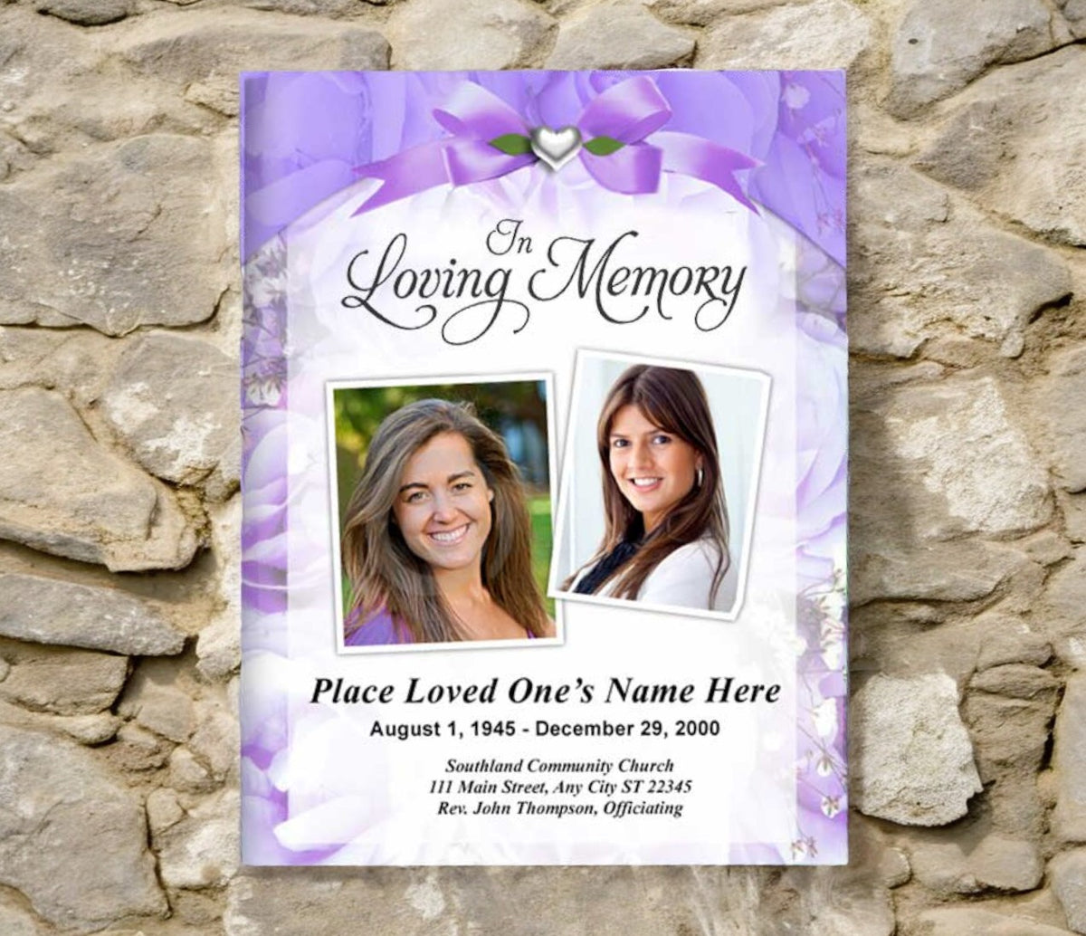 Twilight Funeral Booklet Template - Ocean-Inspired Design – The Funeral ...